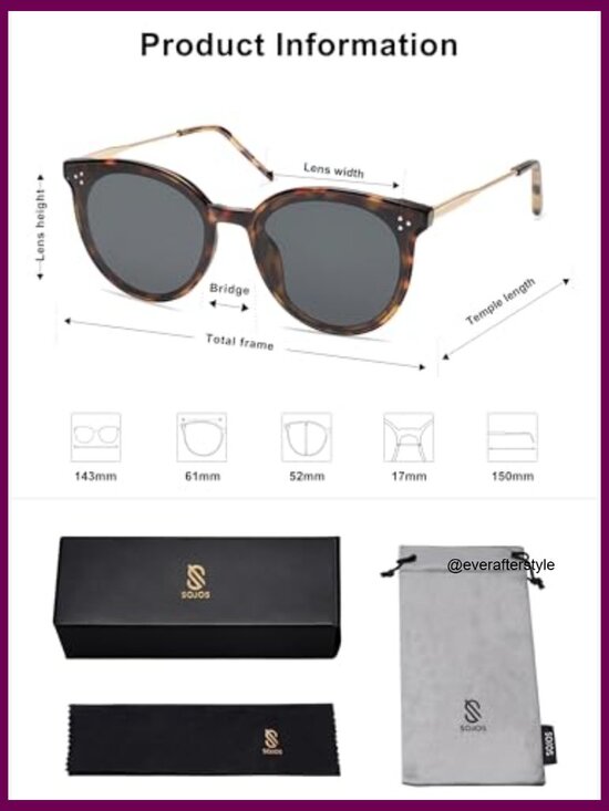 Classic Trendy Round Sunglasses UV400 Protection Oversized Large Shades main image 7